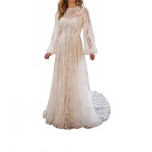NEW ALL WHO WANDER wynter gown in shades of ivory